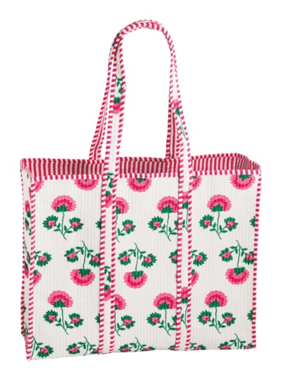 Mud Pie Pink Floral Patterned Tote